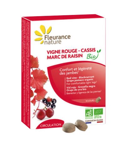 Vid Roja, Grosella Negra y Orujo de Uva Bio · Fleurance Nature · 90 comprimidos