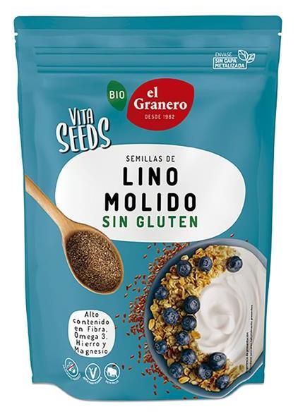 Vitaseeds Semillas Lino Molidas Sin Gluten · El Granero Integral · 300 gramos