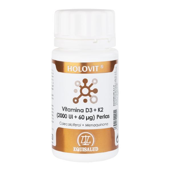 Holovit Vitamina D3 + K2 · Equisalud · 50 perlas
