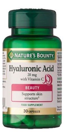 Ácido Hialurónico 20 mg con Vitamina C · Nature's Bounty · 30 cápsulas