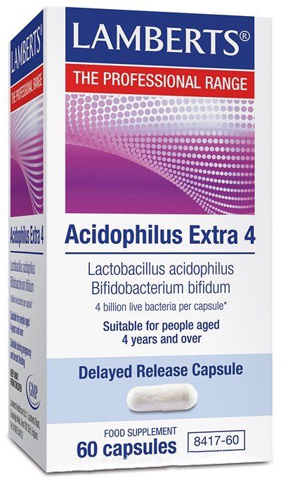 Acidophilus Extra 4 · Lamberts · 60 cápsulas