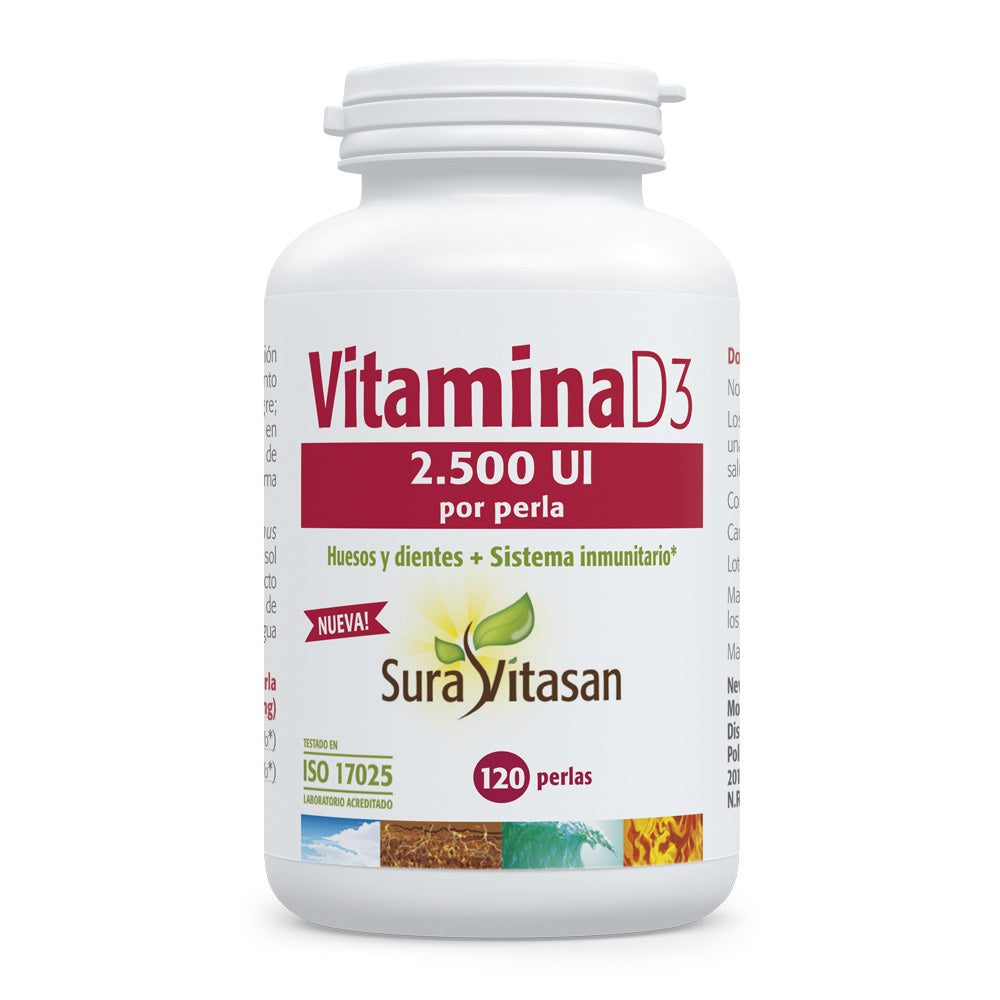 Vitamina D3 2.500 UI · Sura Vitasan · 60 perlas