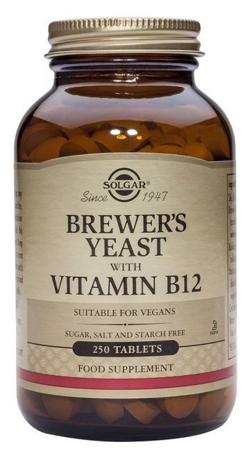 Levadura de Cerveza con Vitamina B12 · Solgar · 250 comprimidos