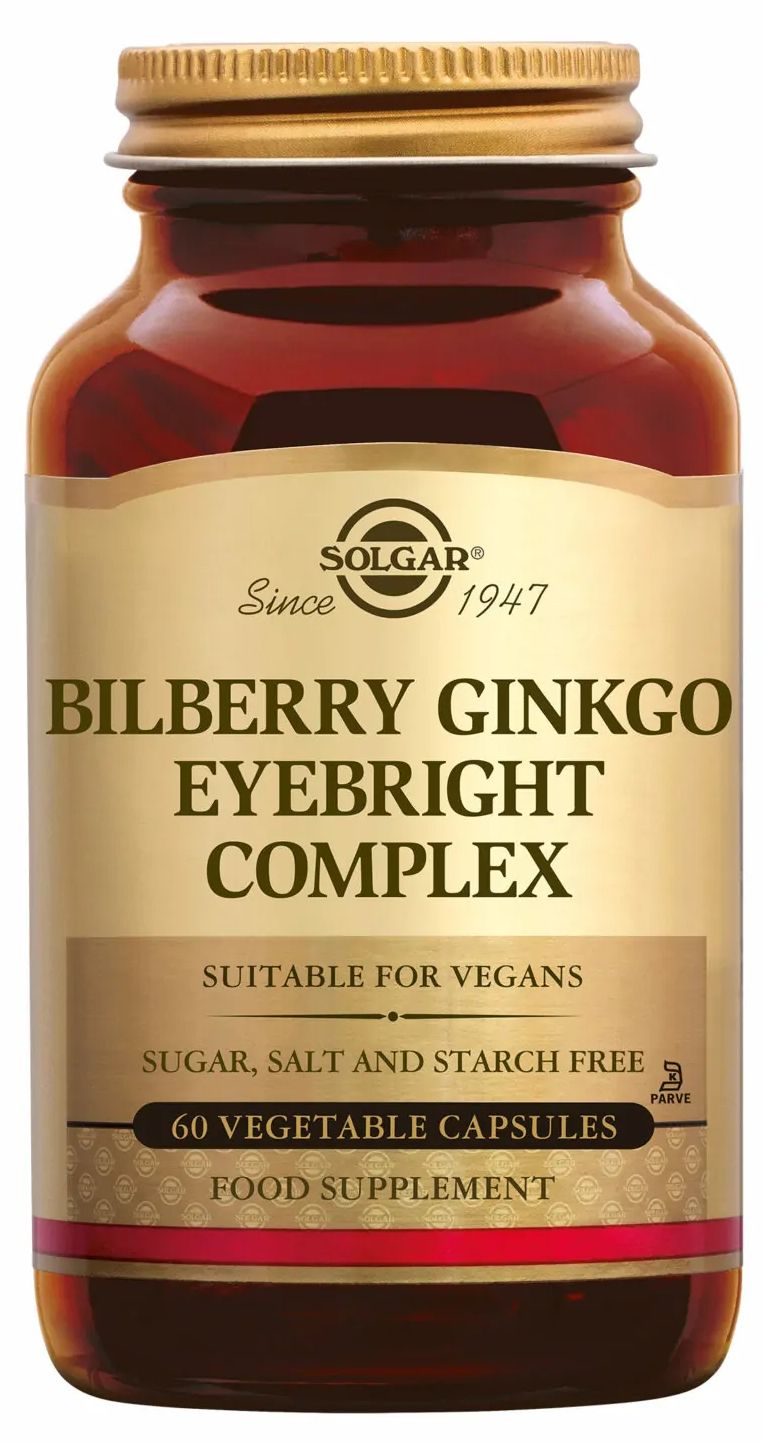 Arándano, Ginkgo y Complejo de Euphrasia · Solgar · 60 cápsulas