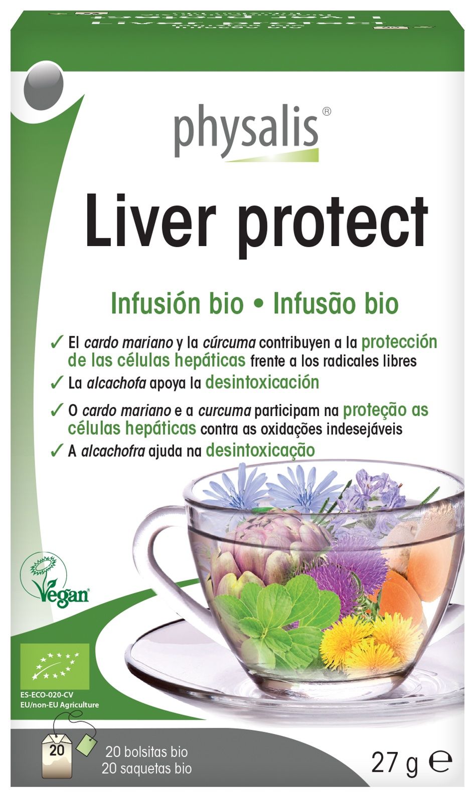 Infusión Liver Protect Bio · Physalis · 20 filtros