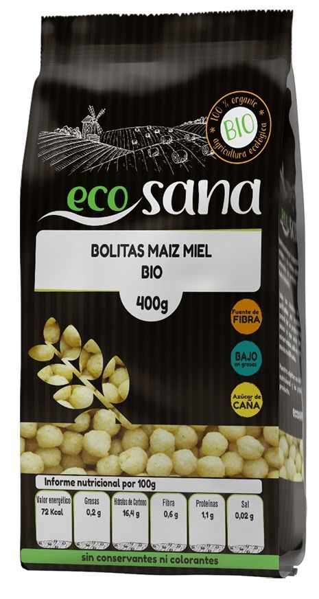 Bolitas de Maíz con Miel Bio · Ecosana · 400 gramos