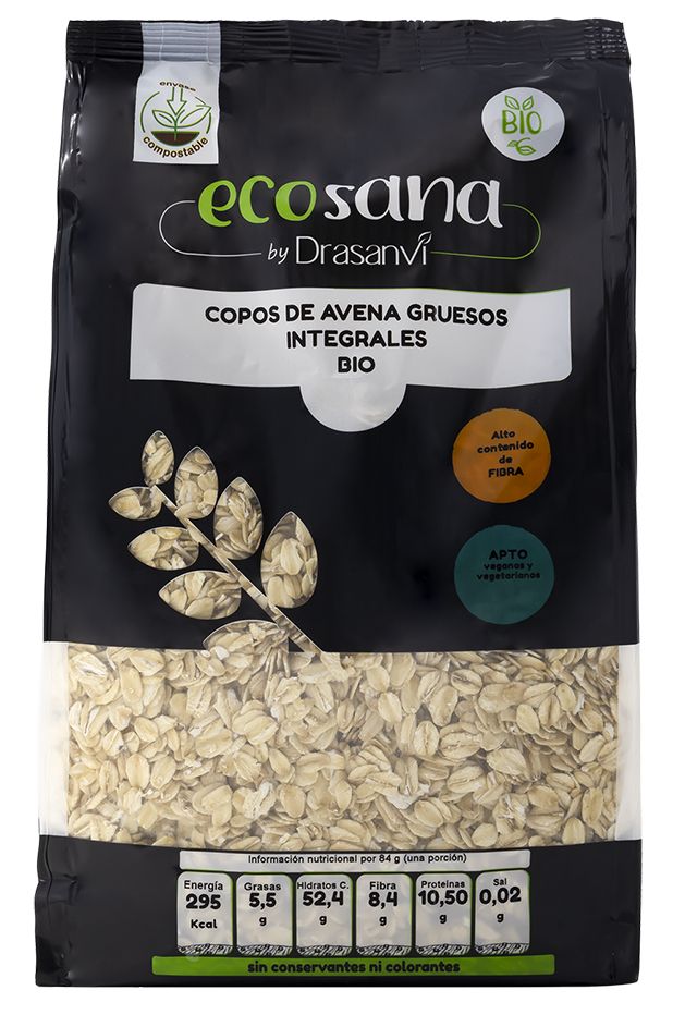Copos de Avena Gruesos Integrales Bio · Ecosana · 500 gramos