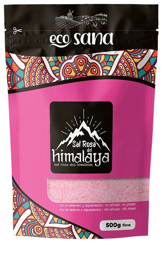 Sal Rosa del Himalaya Fina · Ecosana · 500 gramos