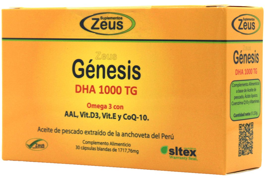 Génesis DHA 1000 TG · Zeus · 30 cápsulas blandas