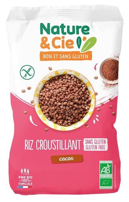Arroz Hinchado con Chocolate Sin Gluten Bio · Nature & Cie · 200 gramos