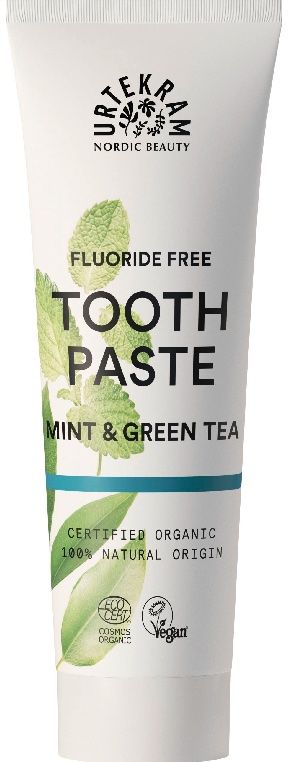 Pasta de Dientes Menta & Té Verde · Urtekram · 75 ml