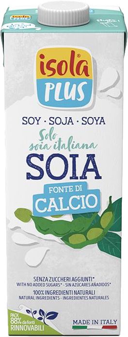 Bebida Vegetal de Soja con Calcio · Isola Plus · 1 litro
