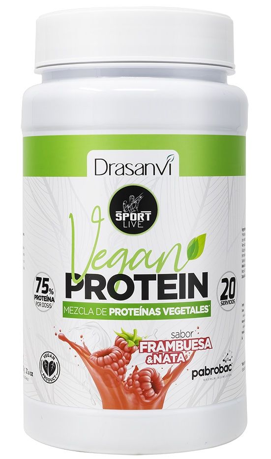 Proteína Vegetal Frambuesa - Sport Live · Drasanvi · 600 gramos