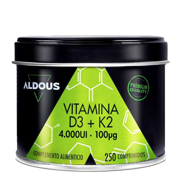 Vitamina D3 + K2 · Aldous Bio · 250 comprimidos