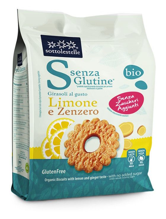 Galletas de Avena con Girasol, Limón y Jengibre · Sottolestelle · 250 gramos