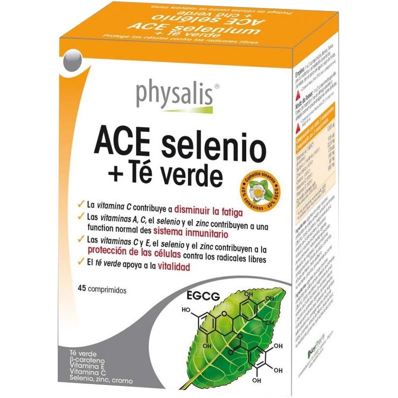 ACE Selenio + Té Verde · Physalis · 45 comprimidos