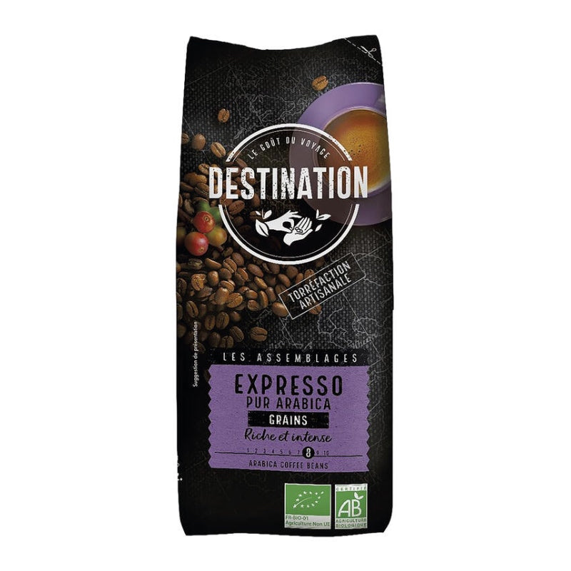 Café en Grano Expresso 100% Arábica Bio · Destination · 500 gramos