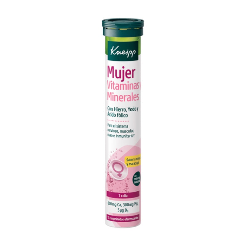 Mujer Vitaminas y Minerales · Kneipp · 15 comprimidos efervescentes
