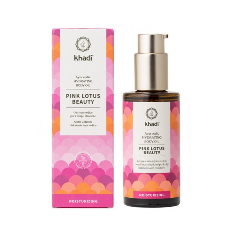Aceite Corporal Hidratante Ayurvédico Loto Rosa · Khadi · 100 ml