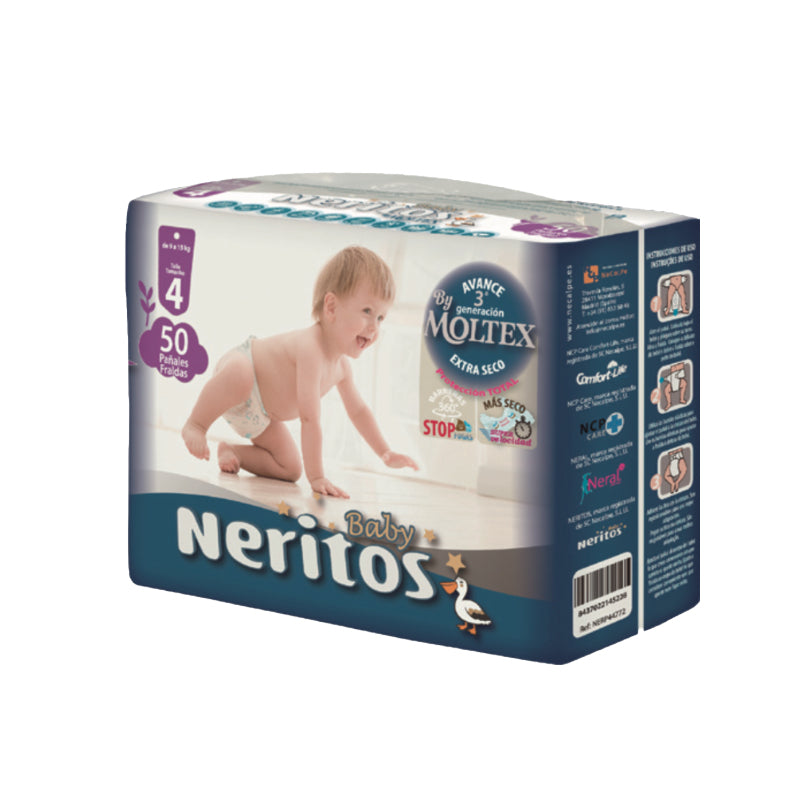 Pañales Neritos By Moltex Talla 4 · Baby Neritos · 50 unidades