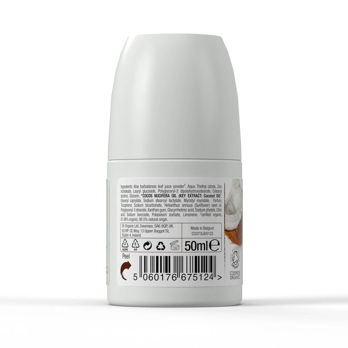 Desodorante Aceite de Coco Virgen · Dr Organic · 50 ml