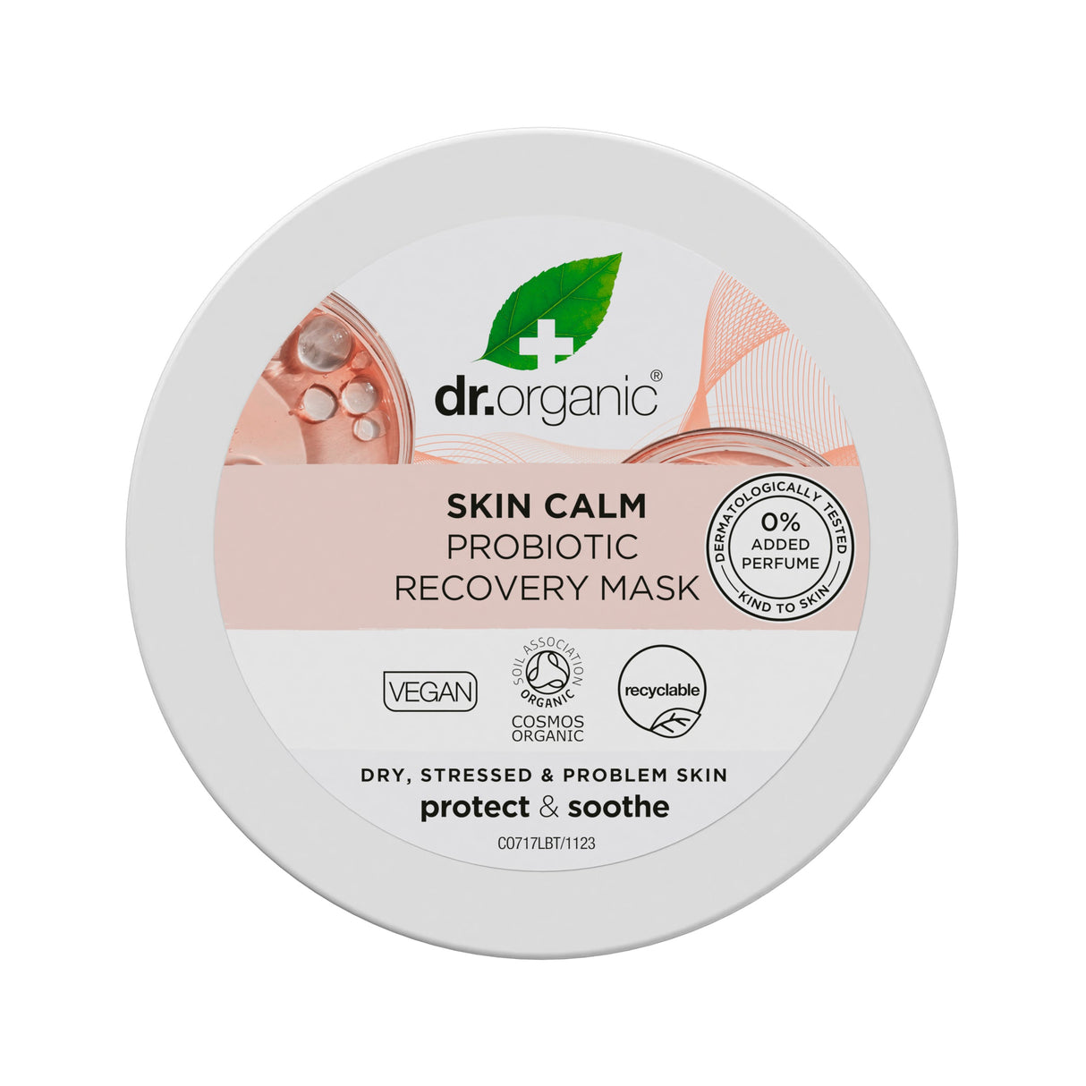 Mascarilla Recuperadora Probiótica Skin Calm · Dr Organic · 100 ml