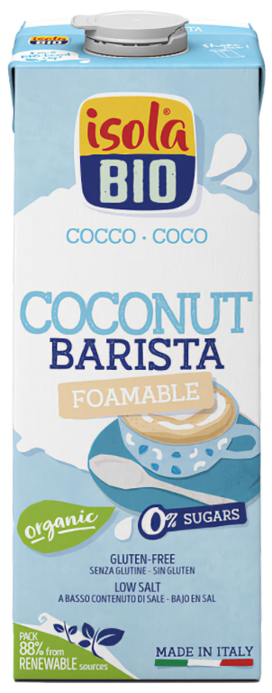 Bebida Vegetal de Coco Barista Bio · Isola Bio · 1 litro