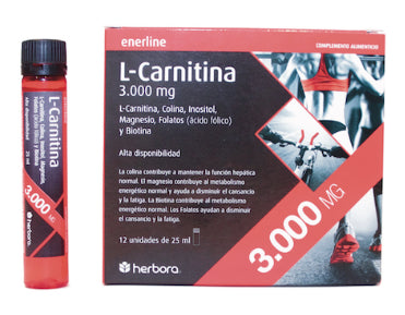 L-Carnitina 3.000 mg · Herbora · 12 viales
