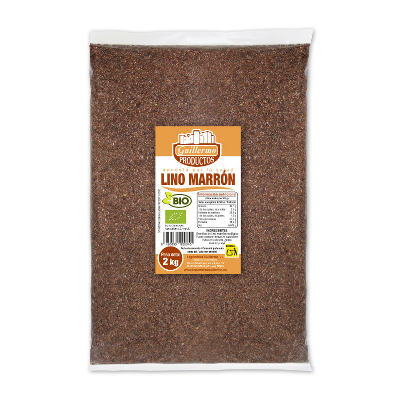 Semillas de Lino Marrón Bio · Guillermo · 2 kg