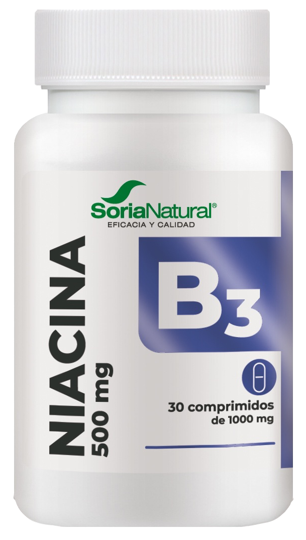 Niacina (Vitamina B3) - Liberación Sostenida · Soria Natural · 30 comprimidos