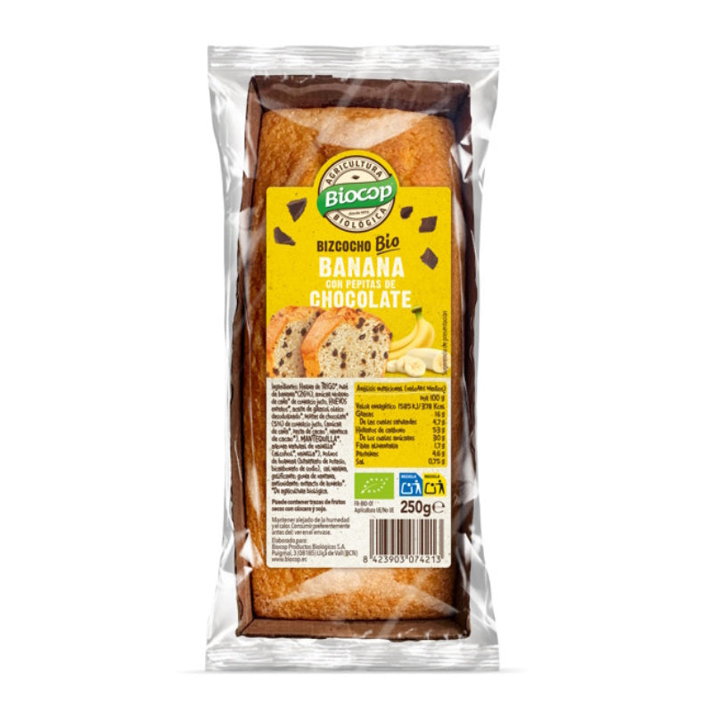 Bizcocho de Banana y Chips de Chocolate · Biocop · 250 gramos