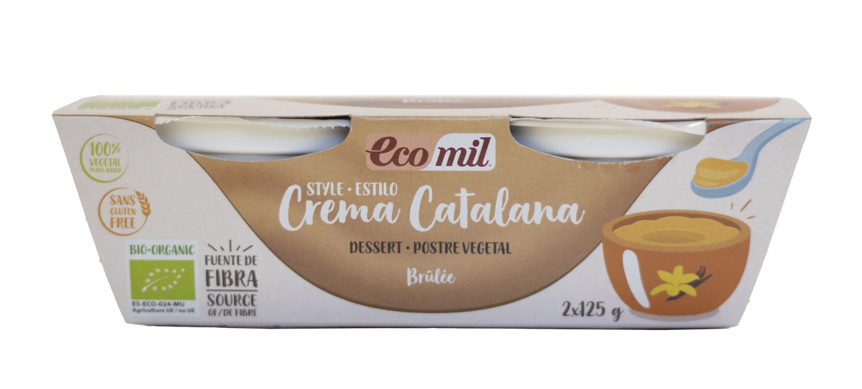 Postre Estilo Crema Catalana · Ecomil · 2x125 gramos