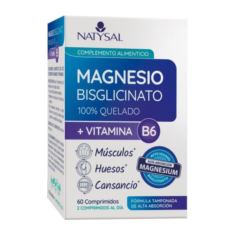 Magnesio Bisglicinato + B6 · Natysal · 60 comprimidos