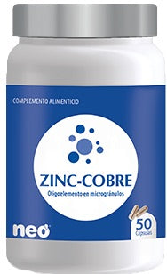 Zinc y Cobre en Microgránulos · Neo · 50 cápsulas