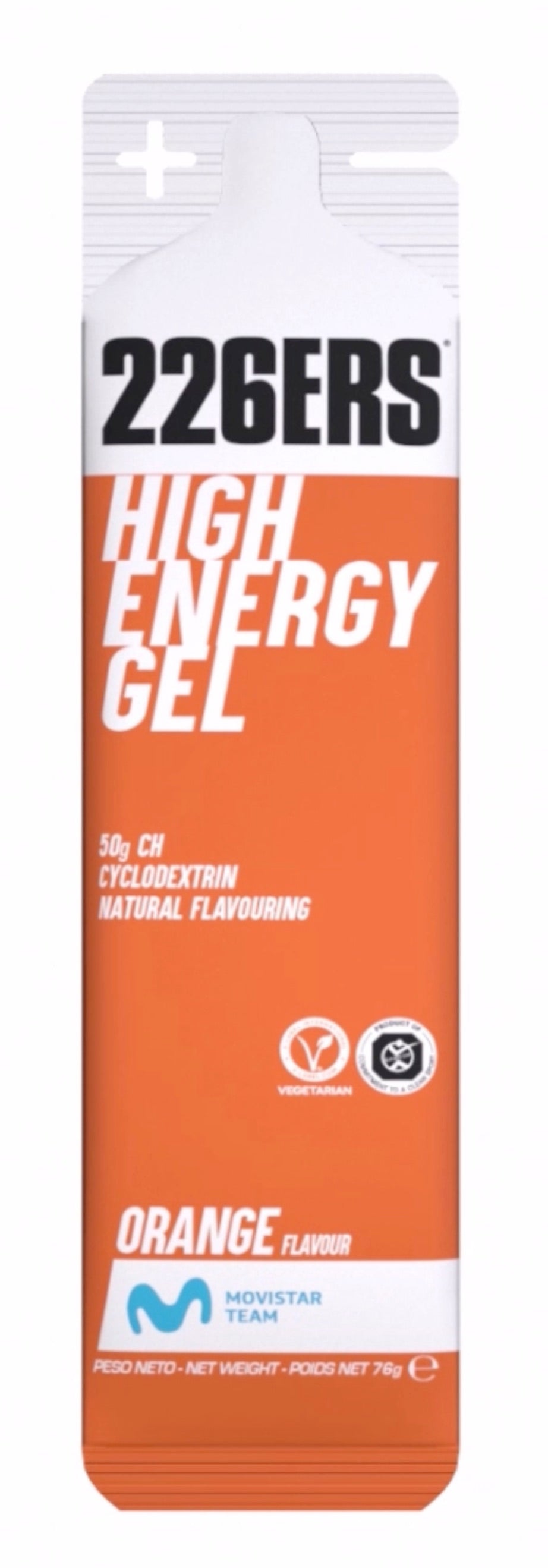 High Energy Gel BCAA´s: Sabor Naranja · 226ERS · 76 gramos