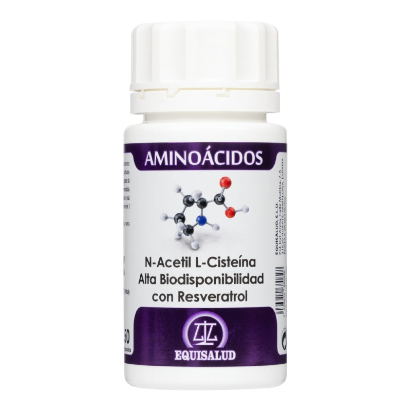 N-Acetil L-Cisteína Alta Absorción con Resveratrol · Equisalud · 50 cápsulas