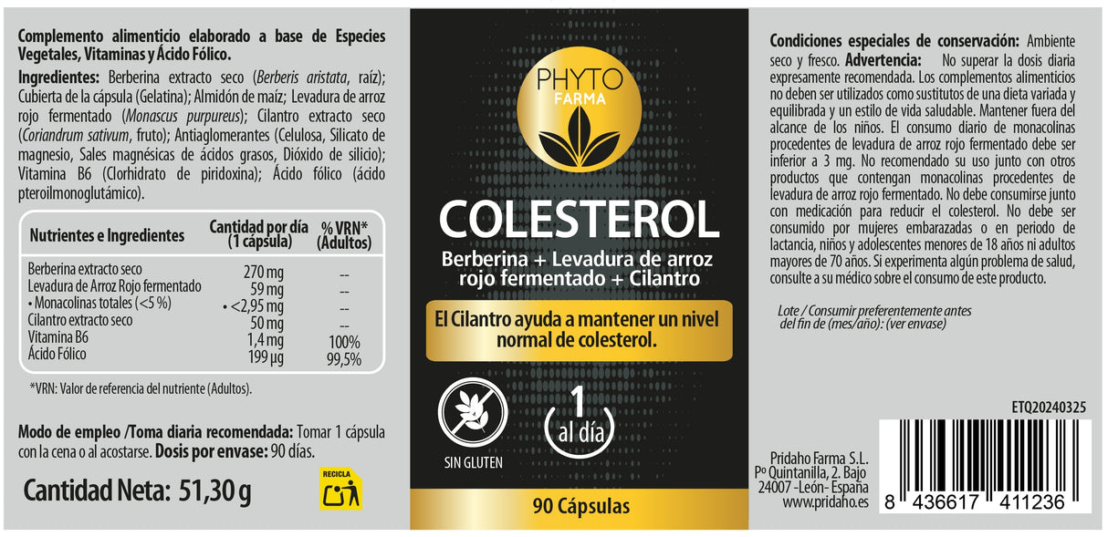 Colesterol · Phytofarma · 90 cápsulas