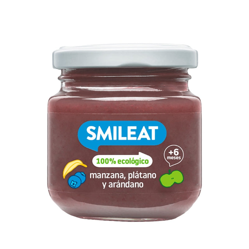 Tarrito de Arándanos, Plátano y Manzana · Smileat · 130 gramos