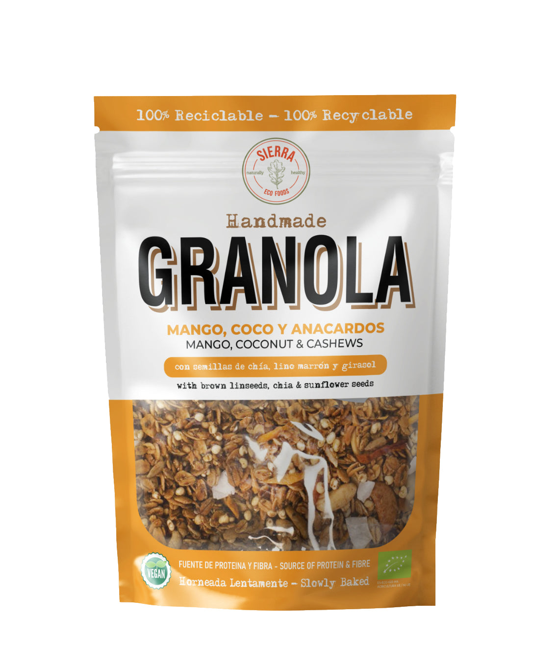Granola de Mango, Coco y Anacardos · Sierra Eco Foods · 300 gramos