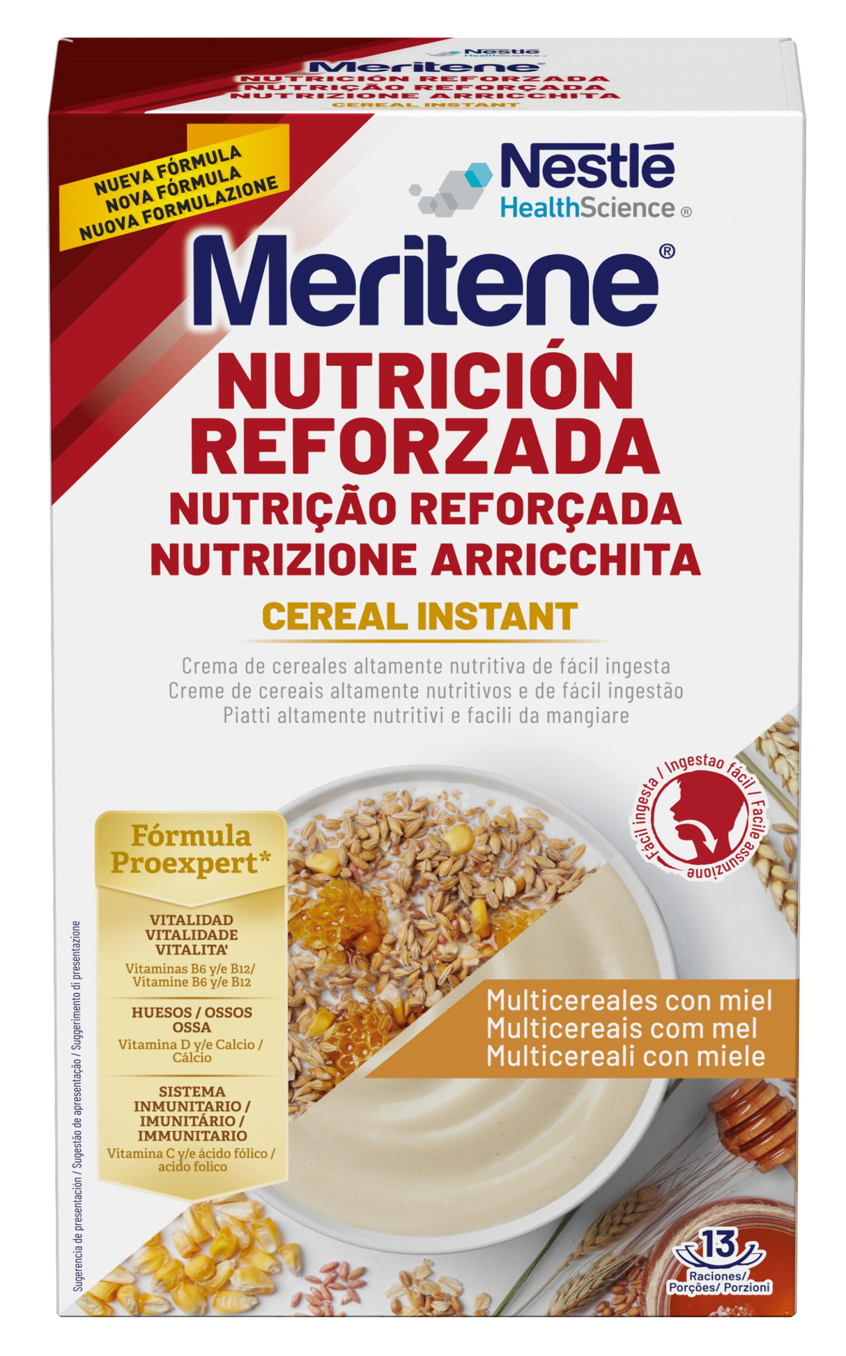 Meritene Cereal Instant - Multicereales con Miel · Nestlé · 520 gramos