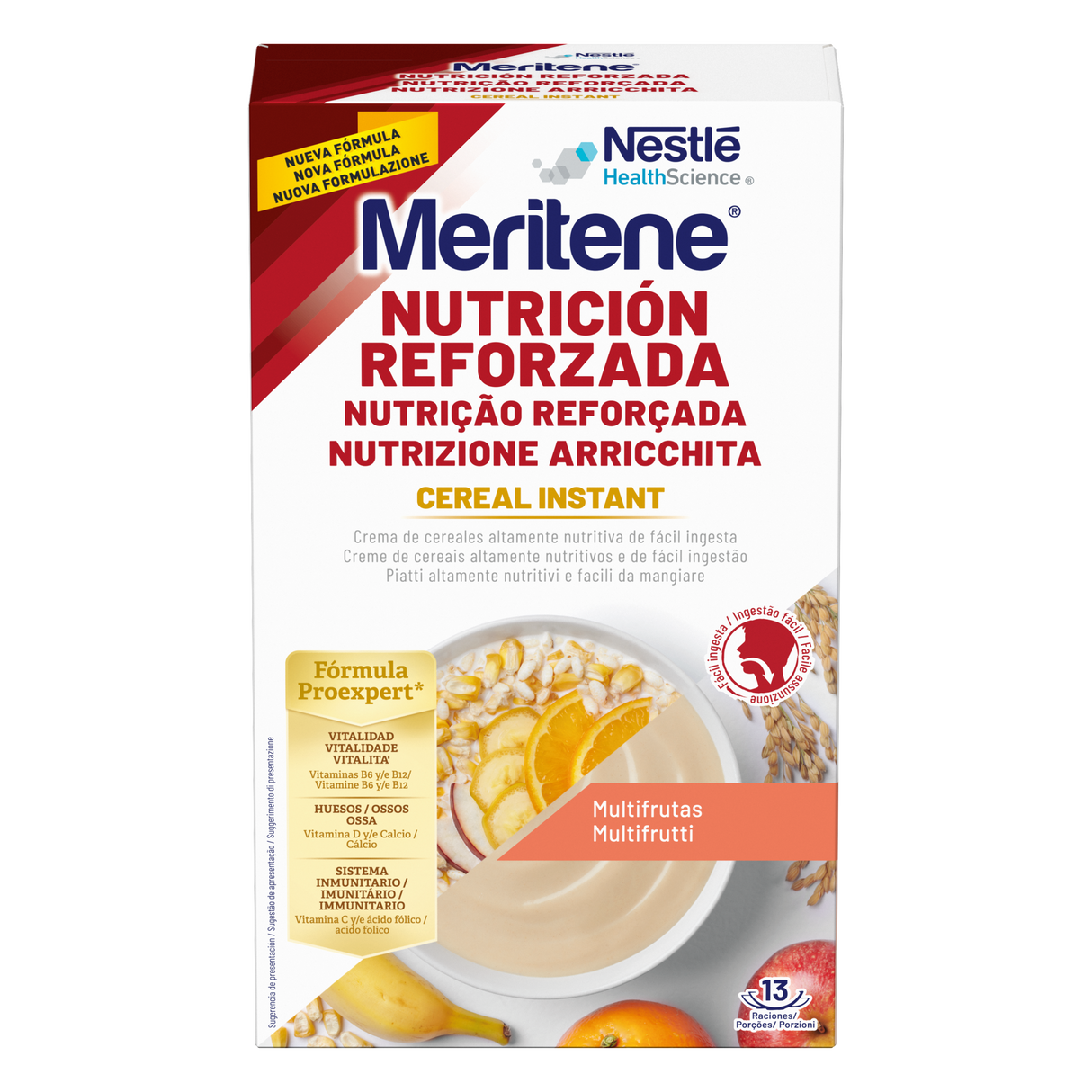 Meritene Cereal Instant - Multifrutas · Nestlé · 520 gramos