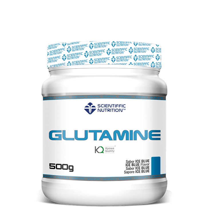 Glutamina: Sabor Ice Blue · Scientiffic Nutrition · 500 gramos