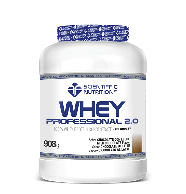 Whey Professional 2.0 Whey Protein: Sabor Chocolate con Leche · Scientiffic Nutrition · 908 gramos