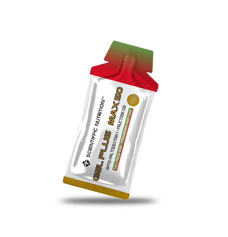 Gel Plus Max 50: Sabor Fresa-Kiwi · Scientiffic Nutrition · 70 gramos