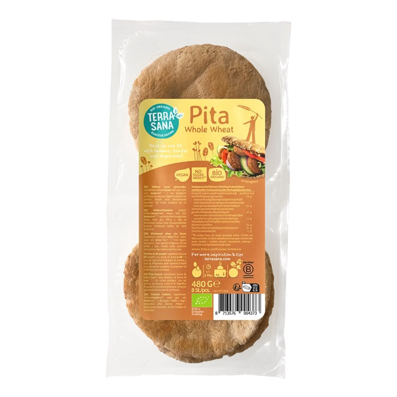 Pan de Pita Integral de Trigo · Terrasana · 480 gramos