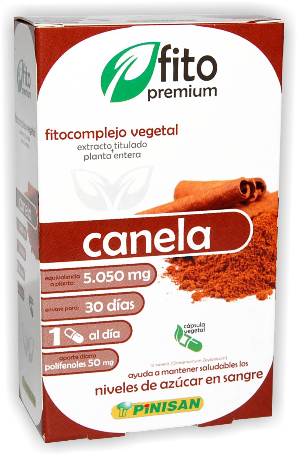FitoPremium Canela · Pinisan · 30 cápsulas