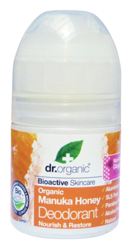 Desodorante Miel de Manuka · Dr Organic · 50 ml