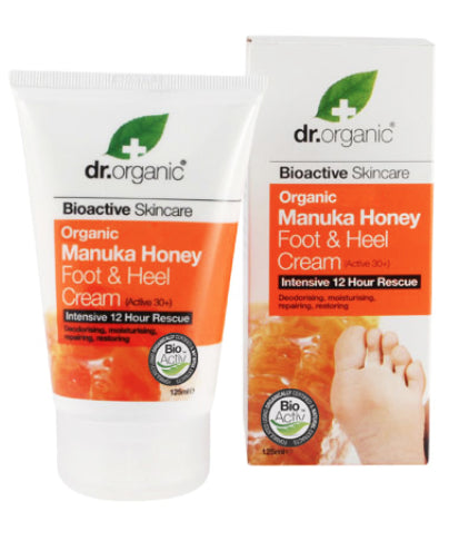 Crema para Pies y Talones Miel de Manuka · Dr Organic · 125 ml