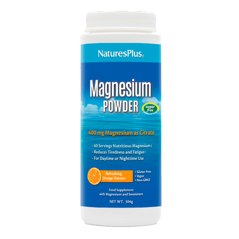 Magnesio Polvo · Nature's Plus · 504 gramos
