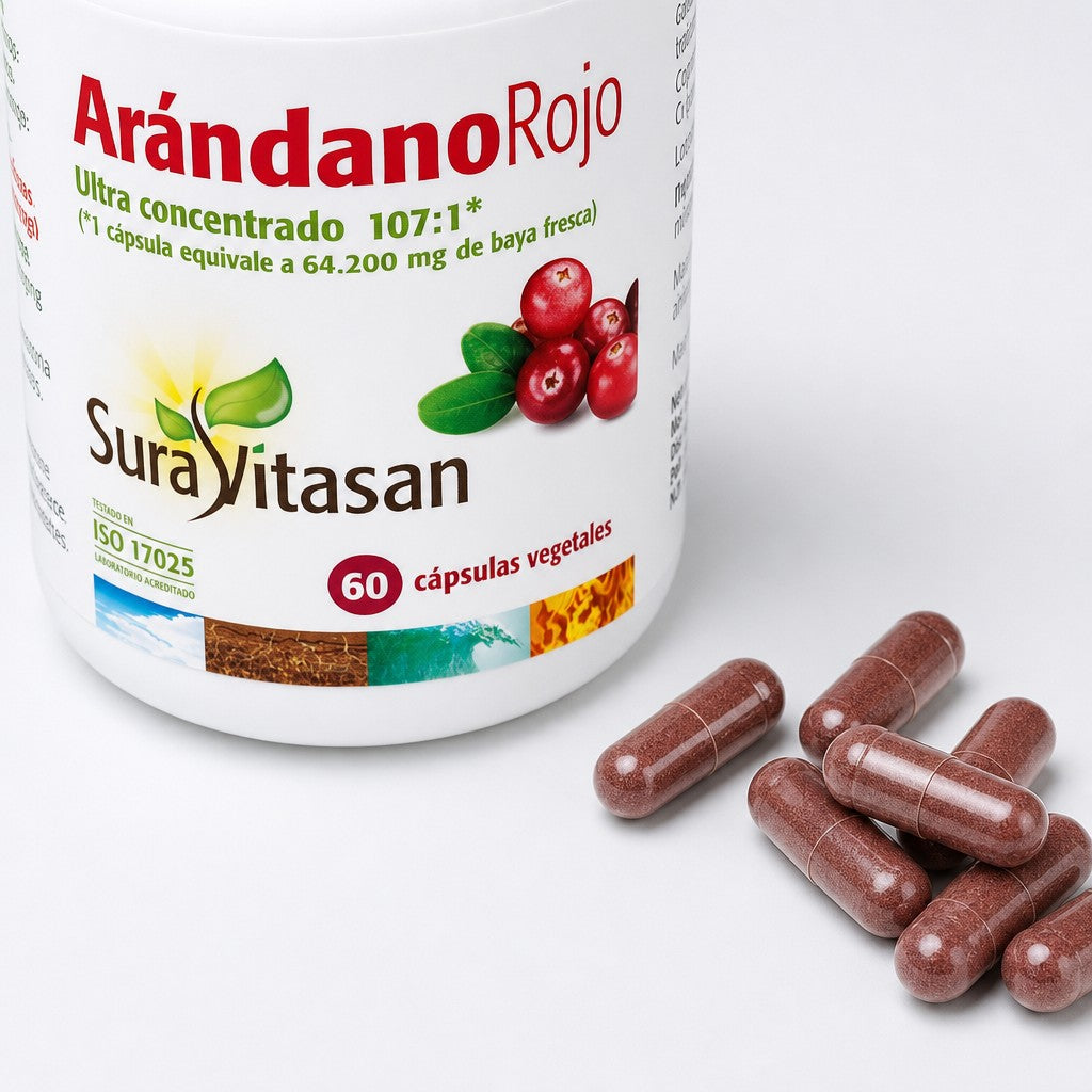 Arándano Rojo · Sura Vitasan — detalle cápsulas